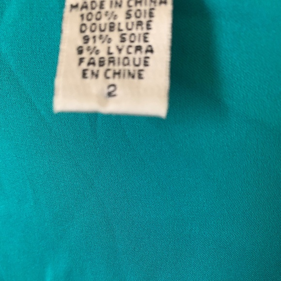 Diane Von Furstenberg Blue Silk Blouse Size 2 - Picture 2 of 4